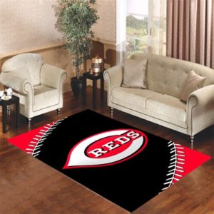 Chicago Red Logo Baseball Area Rug Carpet