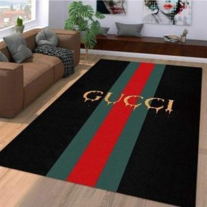 Classic Golden Gucci Vintage Web Gucci Rug Home Decor