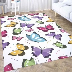 Collections Butterfly Pattern Area Rug Home Decor