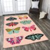Collections Butterfly Pattern Area Rug Home Decor