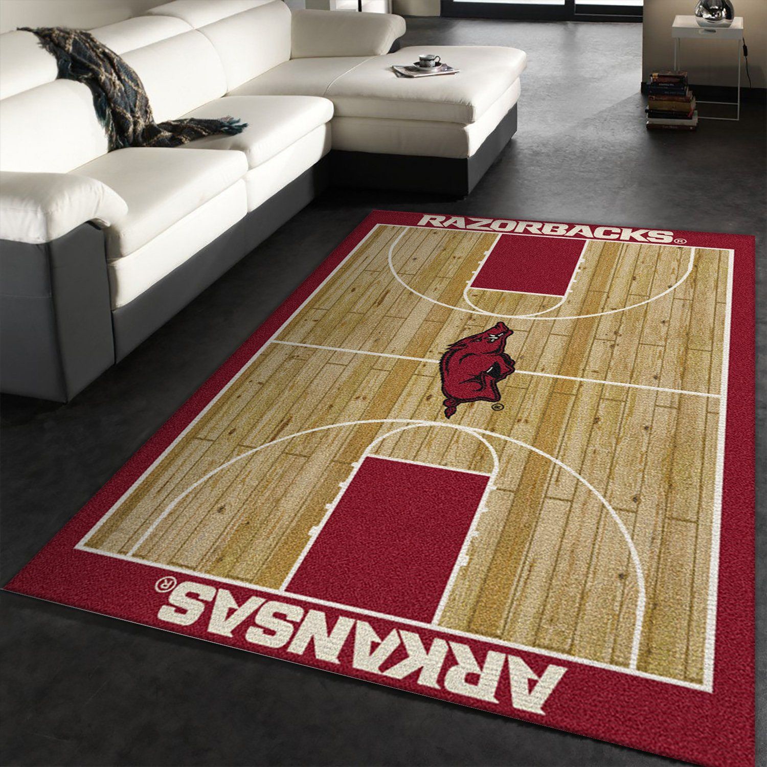 College Home Court Arkansas Basketball Team Logo Area Rug Carpet College Home Court Arkansas Basketball Team Logo Area Rug Carpet