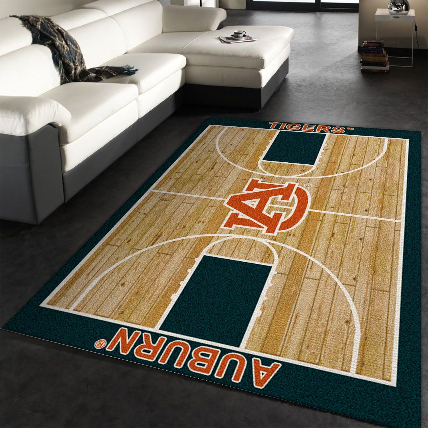 College Home Court Auburn Basketball Team Logo Area Rug Carpet College Home Court Auburn Basketball Team Logo Area Rug Carpet