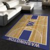 College Home Court Lsu Basketball Team Logo Area Rug Carpet