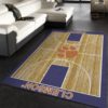 College Home Court  Basketball Team Logo Area Rug Carpet