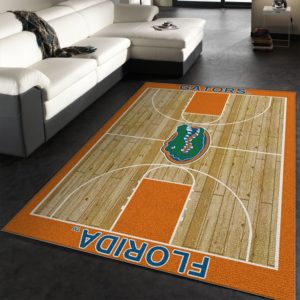 College Home Court Florida Basketball Team Logo Area Rug