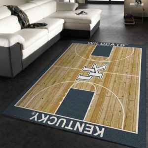 College Home Court Kentucky Basketball Team Logo Area Rug Carpet