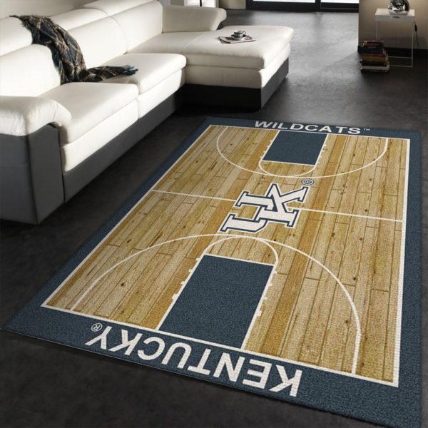 College Home Court Kentucky Basketball Team Logo Area Rug Carpet