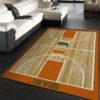 College Home Court Penn State Basketball Team Logo Area Rug