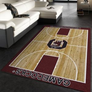 College Home Court South Carolina Basketball Team Logo Area Rug Carpet