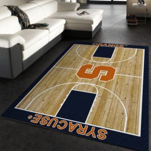 College Home Court Syracuse Basketball Team Logo Area Rug Carpet