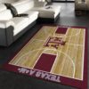 College Home Court Southern Methodist Basketball Team Logo Area Rug Carpet