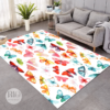 Colorful Butterflies Night Rug Home Decor