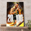 Stephen Curry 20000 Career Points Poster Canvas