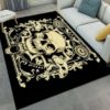 Cool Skull Rectangle Area Rug Carpet