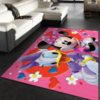 Flower With Minnie Mouse Rug Home Decor