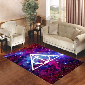 Deathly Hallows Harry Potter Galaxy Rug Living Room