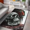 African Skull Area Rug Carpet