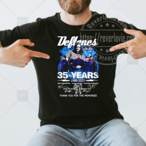 Deftones 35 Years 1988 2023 Signatures Thank You For The Memories T- shirt