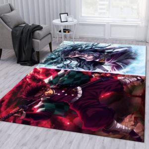 Demon Slayder Anime Area Rug Carpet For Bedroom