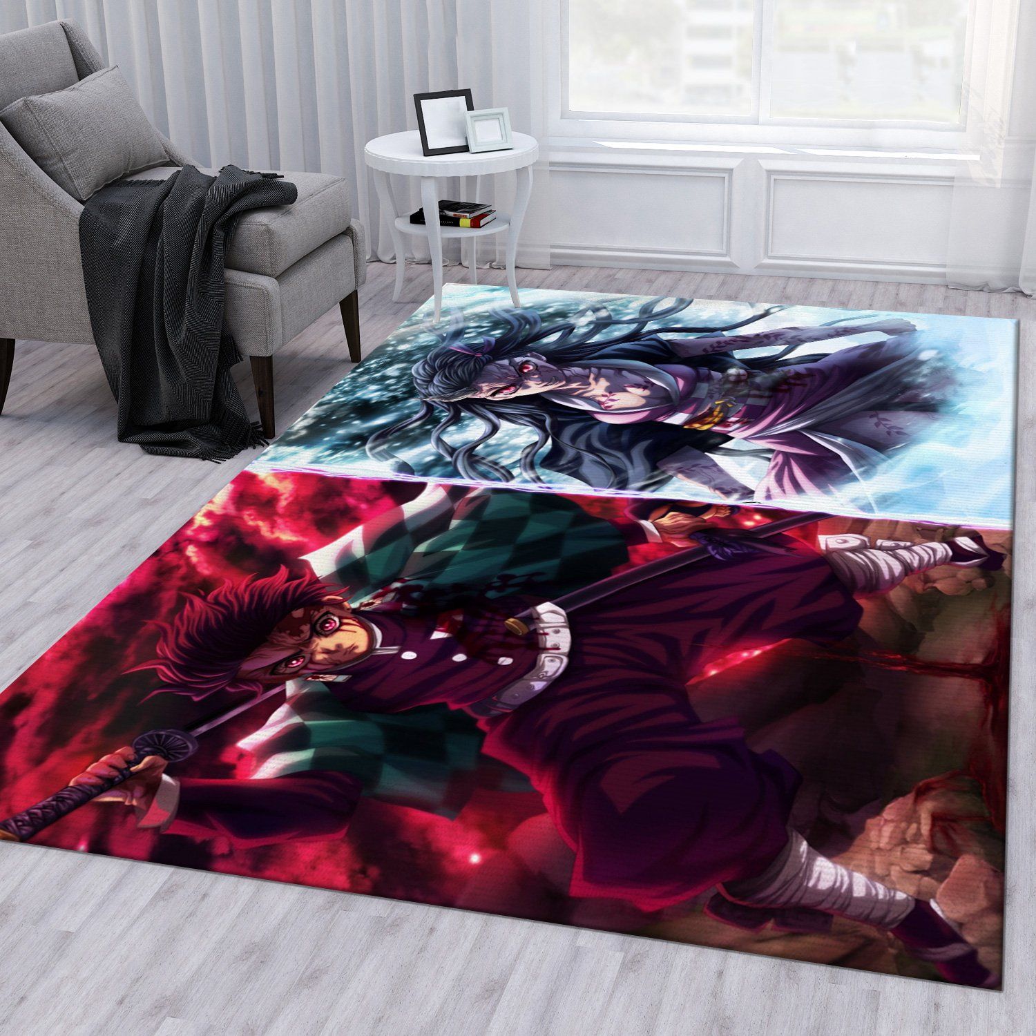 Demon Slayder Anime Area Rug Carpet For Bedroom Demon Slayder Anime Area Rug Carpet For Bedroom