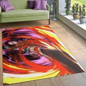 Demon Slayder Anime Area Rug Carpet For Living Room