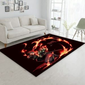 Demon Slayder Anime Area Rug Carpet For Living Room