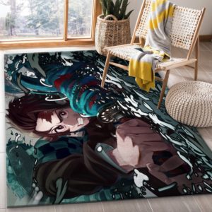 Demon Slayder Anime Area Rug Carpet