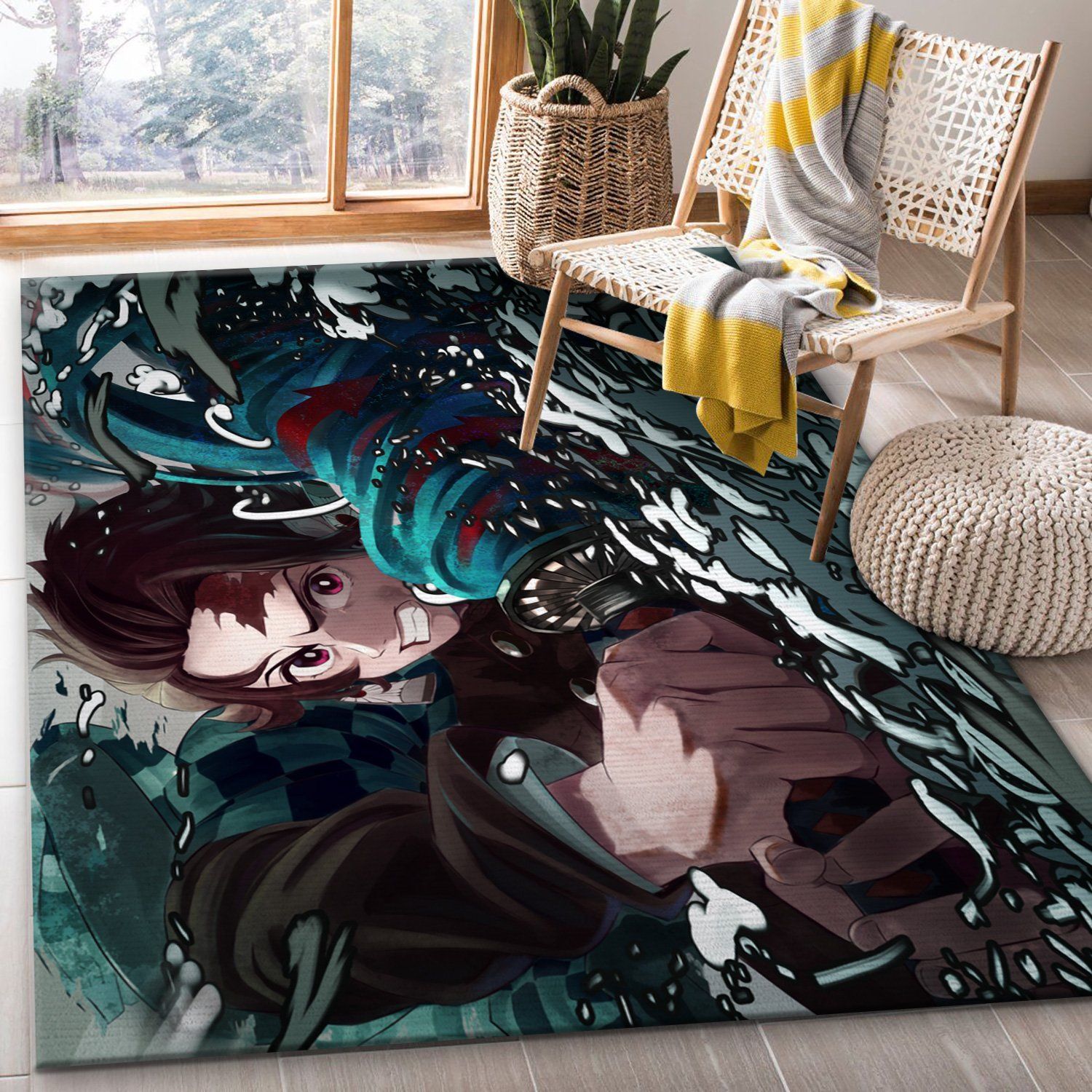 Demon Slayder Anime Area Rug Carpet Demon Slayder Anime Area Rug Carpet