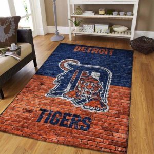 Detroit Tigers Mlb Baseball Area Rug Carpet For Bedroom