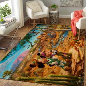 Disney Characters Minnie And Mickey Mouse In The Outback Area Rug