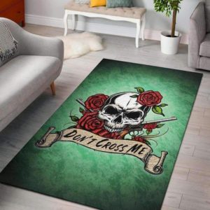 Don’t Cross Me Premium Skull Area Rug Carpet