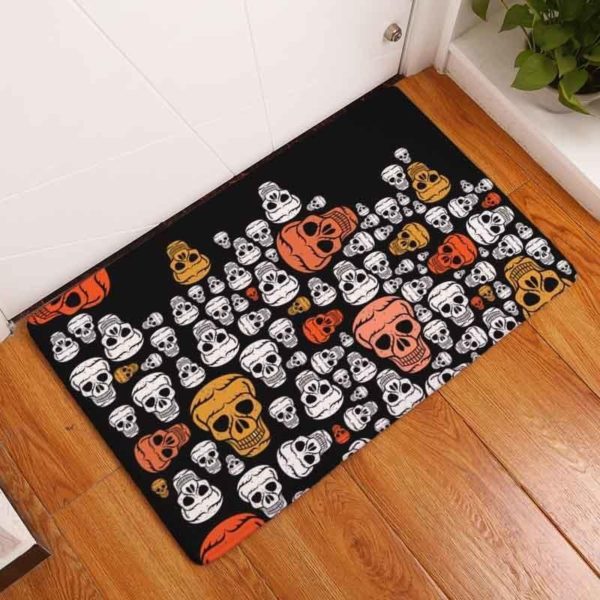 Halloween Skull Cartoon Area Rug Carpet