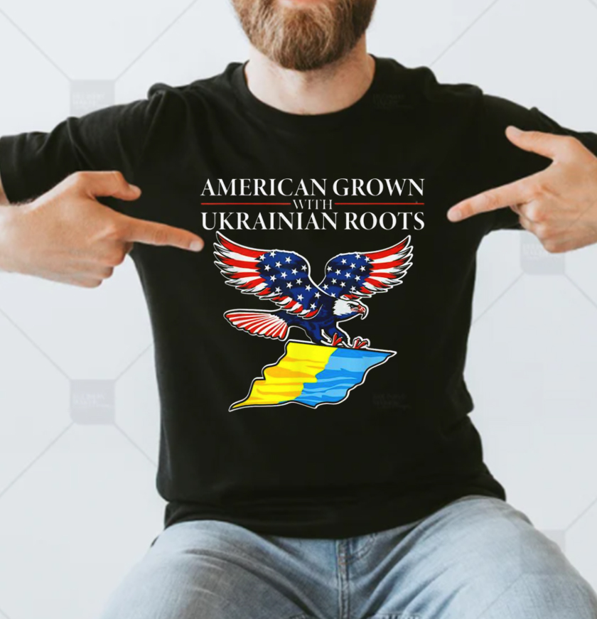 Eagles American Grown With Ukrainian Root Я поддерживаю Украину T-Shirt Eagles American Grown With Ukrainian Root Я поддерживаю Украину T-Shirt