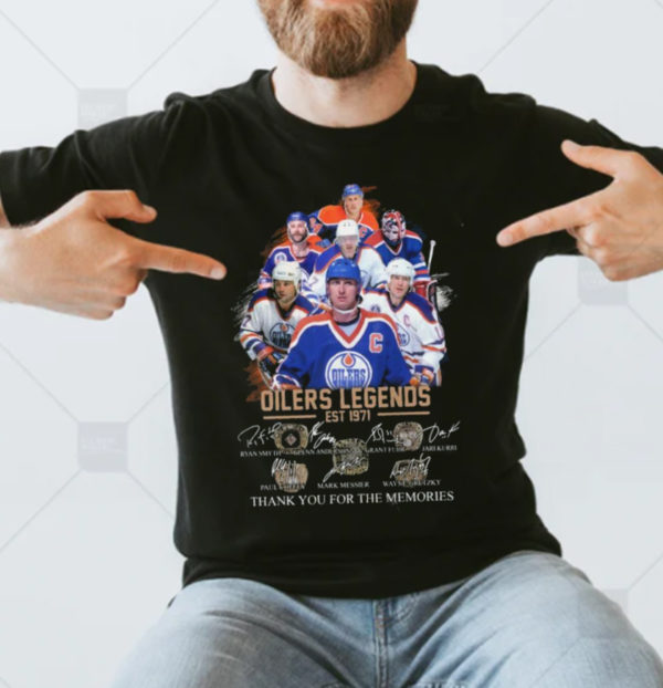 Edmonton Oilers Legends Est 1971 Thank You For The Memories Signatures Unisex T-Shirt