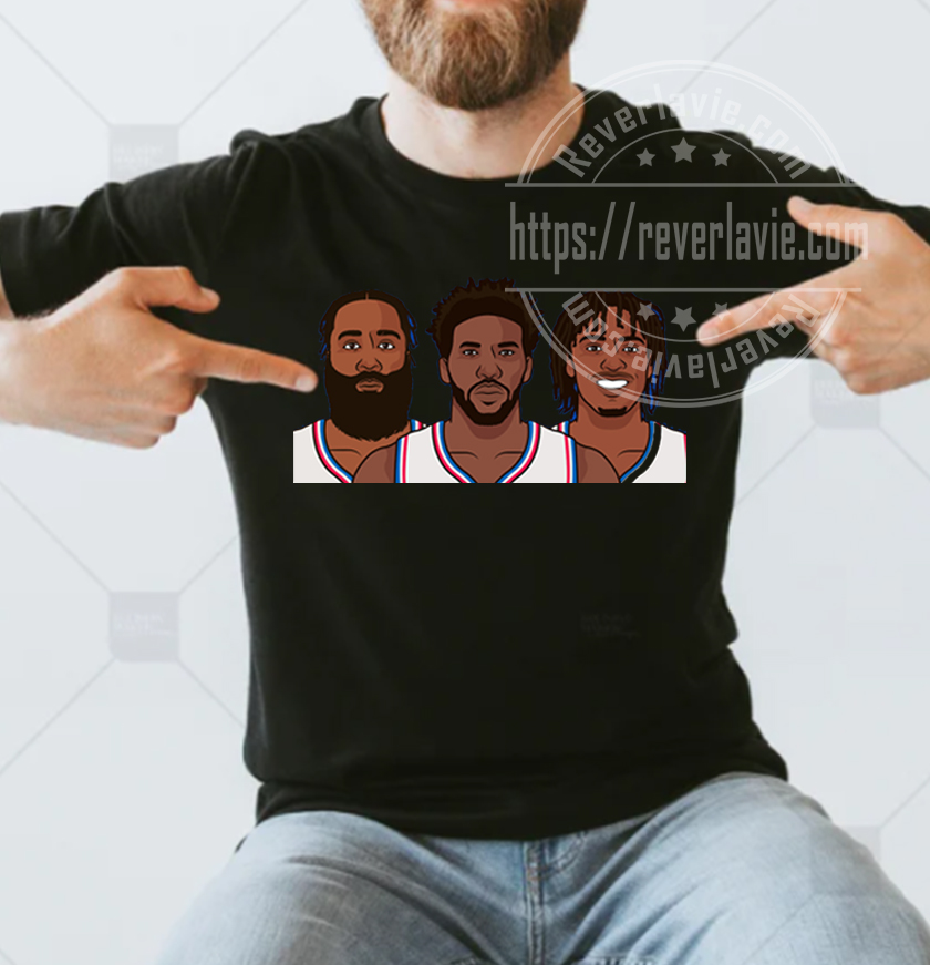Embiid Harden And Maxey Together T-shirt Embiid Harden And Maxey Together T-shirt