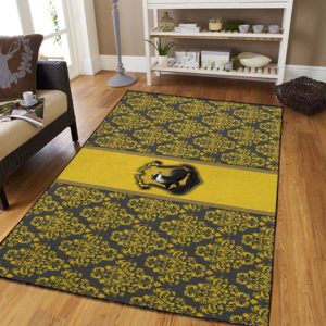 Emblem Hufflepuff Harry Potter Area Rug Home Decor