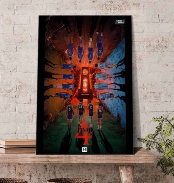Final 4 March Madness Men Basketball Stranger Things Style Poster Canvas