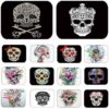 Flower Skull Pattern Area Rug Carpet