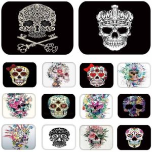 Flower Skull Pattern Area Rug Carpet