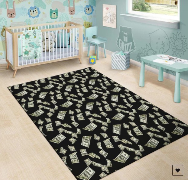 Flying US Dollar Money Rug Carpet Flying US Dollar Money Rug Carpet