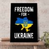 I Stand With Ukraine Flag Artwork Poster Canvas