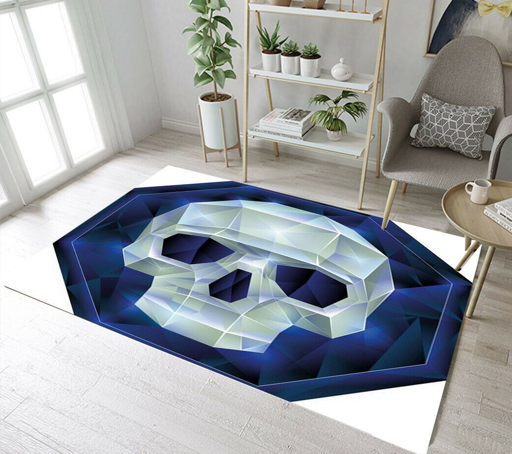 Geometric Halloween Skull Area Rug Carpet Geometric Halloween Skull Area Rug Carpet