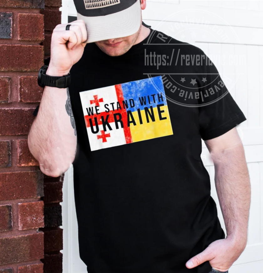 Georgian Ukrainian We Stand With Ukraine Strong Classic T-Shirt Georgian Ukrainian We Stand With Ukraine Strong Classic T-Shirt