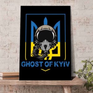 Ghost of Kyiv Slava Ukraini Poster Canvas