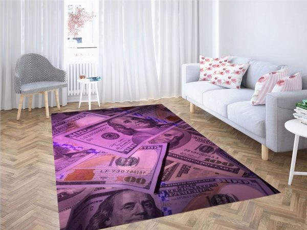 Girly Money Rug For Living Room