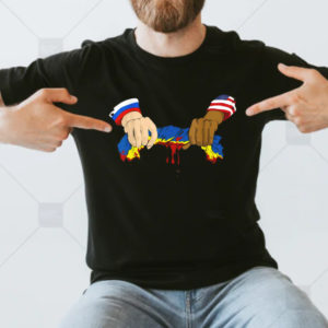 Hand Russia And Ukrainian American Flag Classic T-Shirt