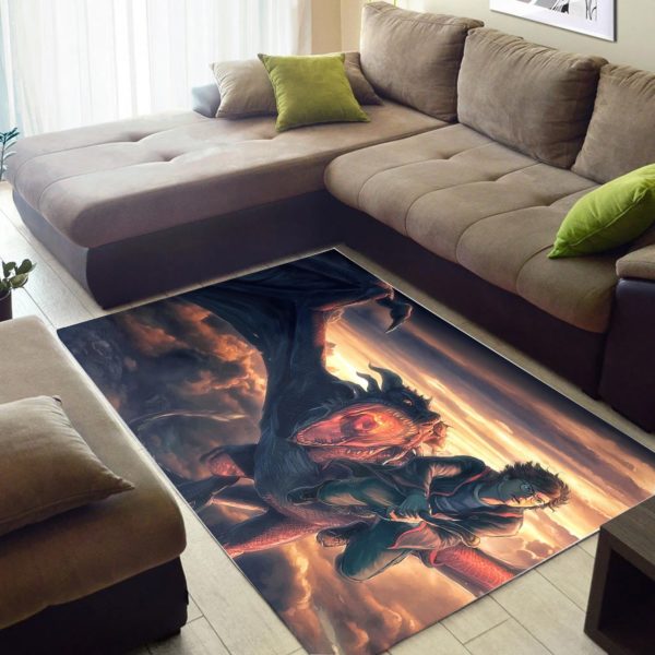 Harry Potter And Dragon Rug For Living Room