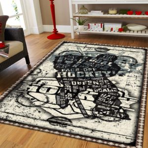Hockey Area Rug Carpet For Living Room