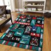 Hockey Skull Area Rug Carpet