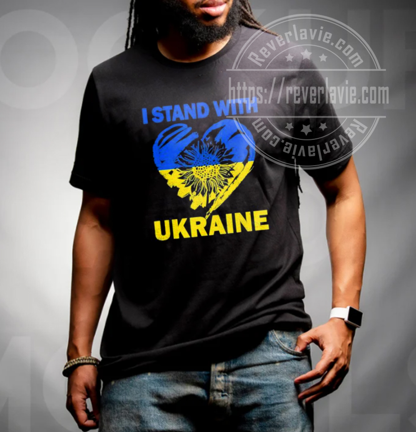I Stand With Ukraine Flag Sunflower Heart Classic T-Shirt I Stand With Ukraine Flag Sunflower Heart Classic T-Shirt